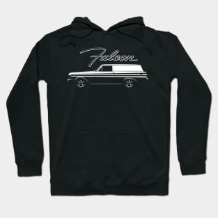 White 64-65 Falcon Panel Delivery Hoodie